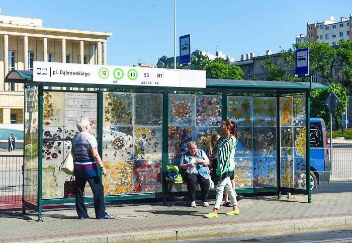 Polish Artist Turns An Ordinary Tram Stop Into A Beautiful Flower Museum Polish Artist Turns An Ordinary Tram Stop Into A Beautiful Flower Museum