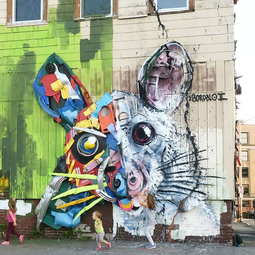 Trash Animals Sculpture