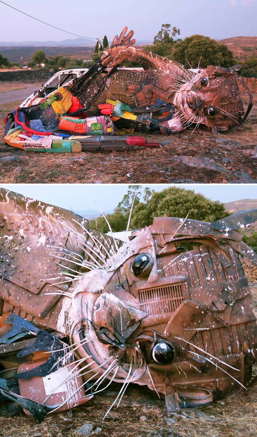 Trash Animals Sculpture