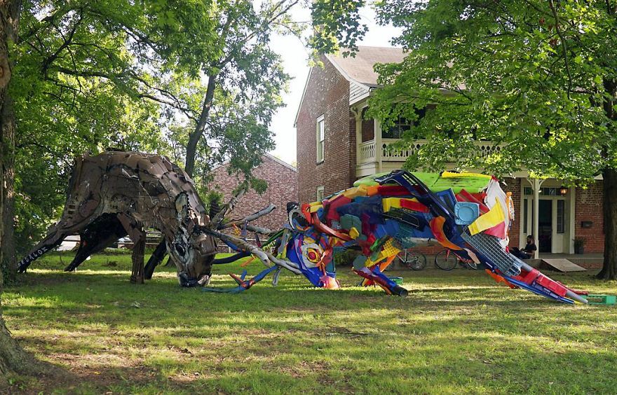 Trash Animals Sculpture