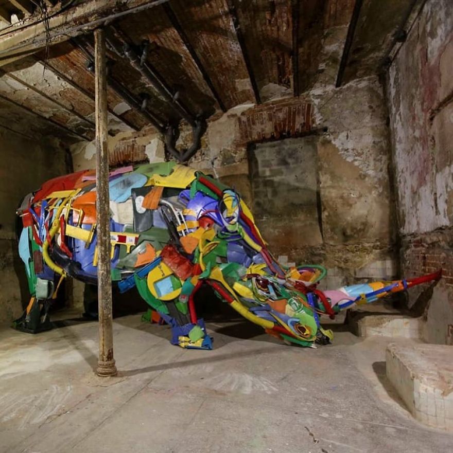 Trash Animals Sculpture