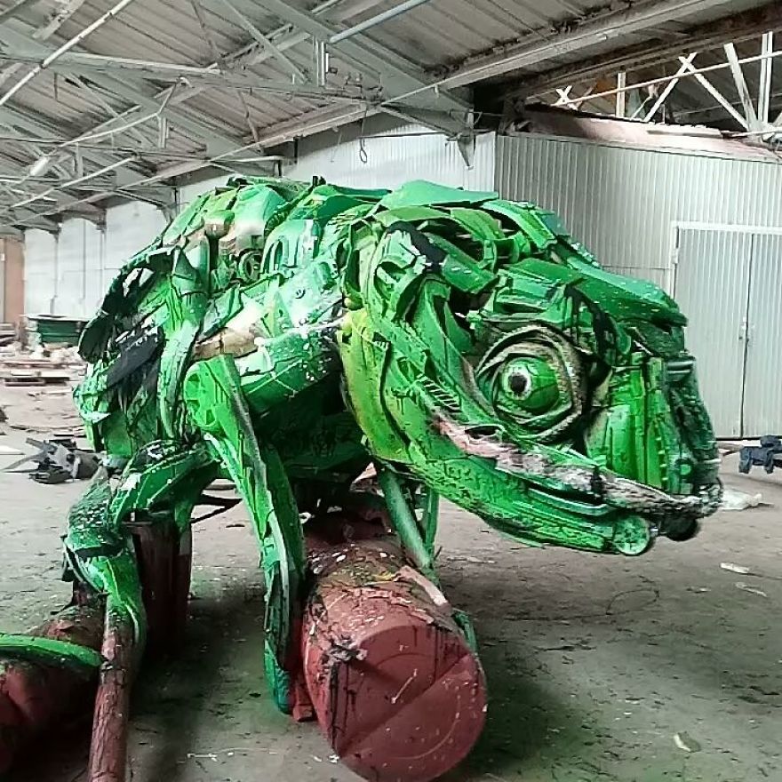 Trash Animals Sculpture