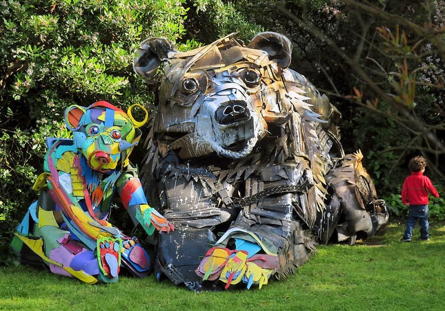 Trash Animals Sculpture