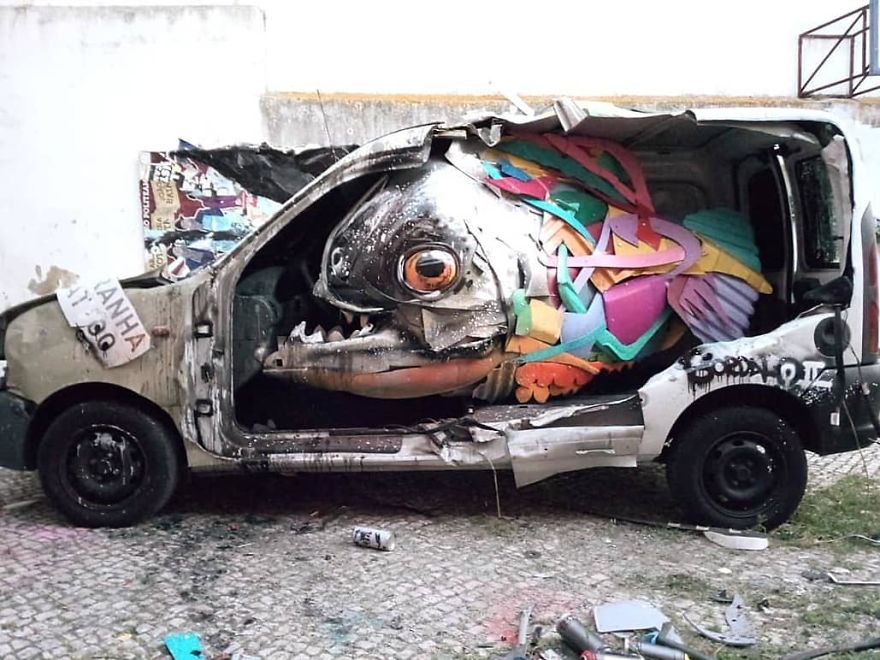 Trash Animals Sculpture