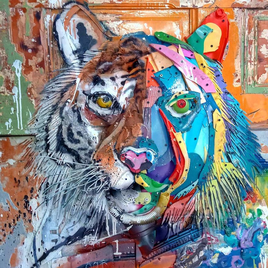 Trash Animals Sculpture