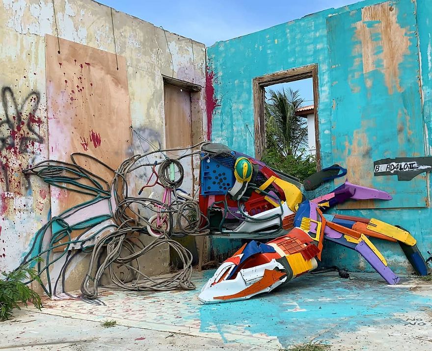 Trash Animals Sculpture