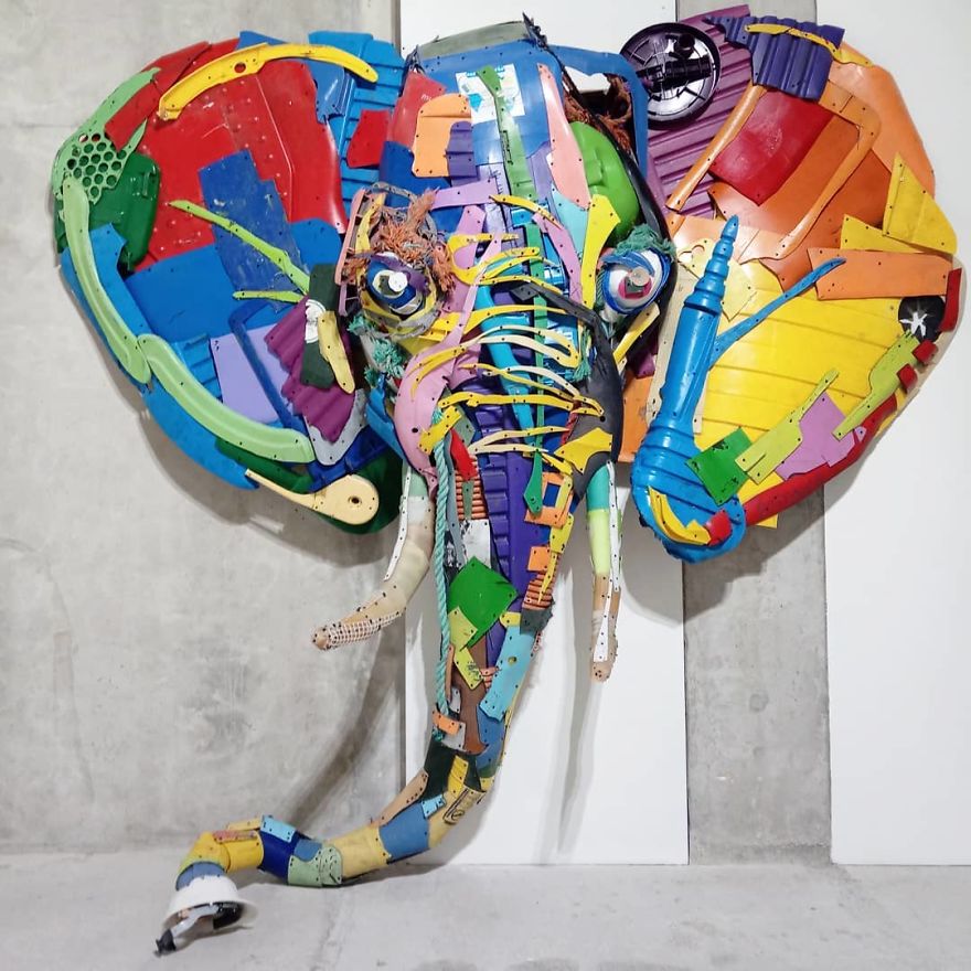 Trash Animals Sculpture