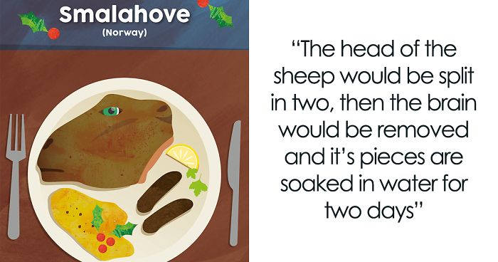 8 Pictures We Illustrated That Show The Weird Christmas Food Traditions From Around The World