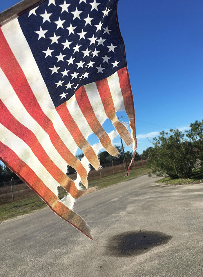 The White On This Flag Wore Through Faster Than The Red