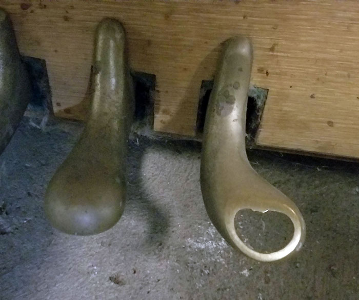 The Pedal On This Piano Has Been Used So Much That There's A Hole Worn Into It