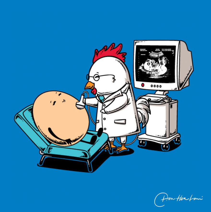 I Created An Illustration Of The Daily Life Of Cute And Funny Animals.