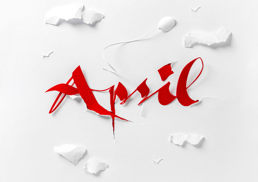 It Took Me 3 Years To Make 18 Lettering Compositions On Paper To Create A Unique International Calendar