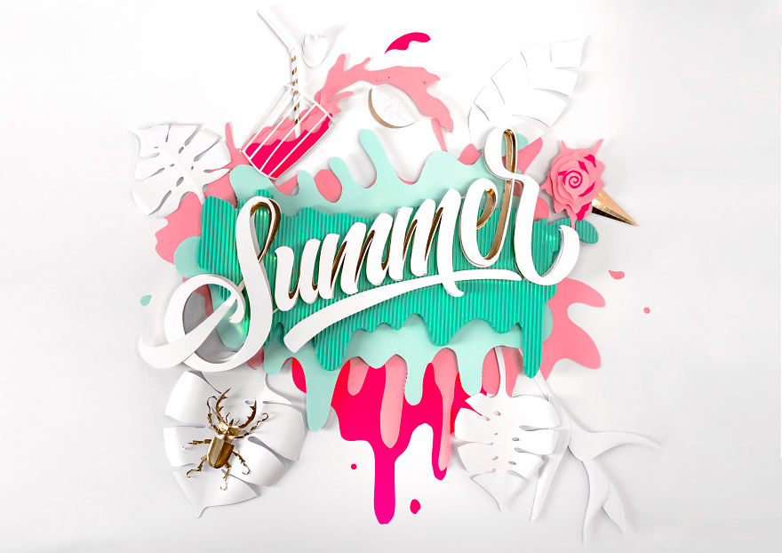 It Took Me 3 Years To Make 18 Lettering Compositions On Paper To Create A Unique International Calendar