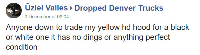 Guy With Mismatched Colored Truck Hood Posts An Ad, People Can't Believe His Luck When Another Driver Replies Guy With Mismatched Colored Truck Hood Posts An Ad, People Can't Believe His Luck When Another Driver Replies