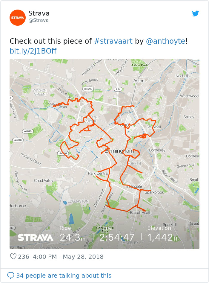Cyclist Spends 9 Hours Pedaling Around London To Create An Image Of A Reindeer On A Fitness App Cyclist Spends 9 Hours Pedaling Around London To Create An Image Of A Reindeer On A Fitness App