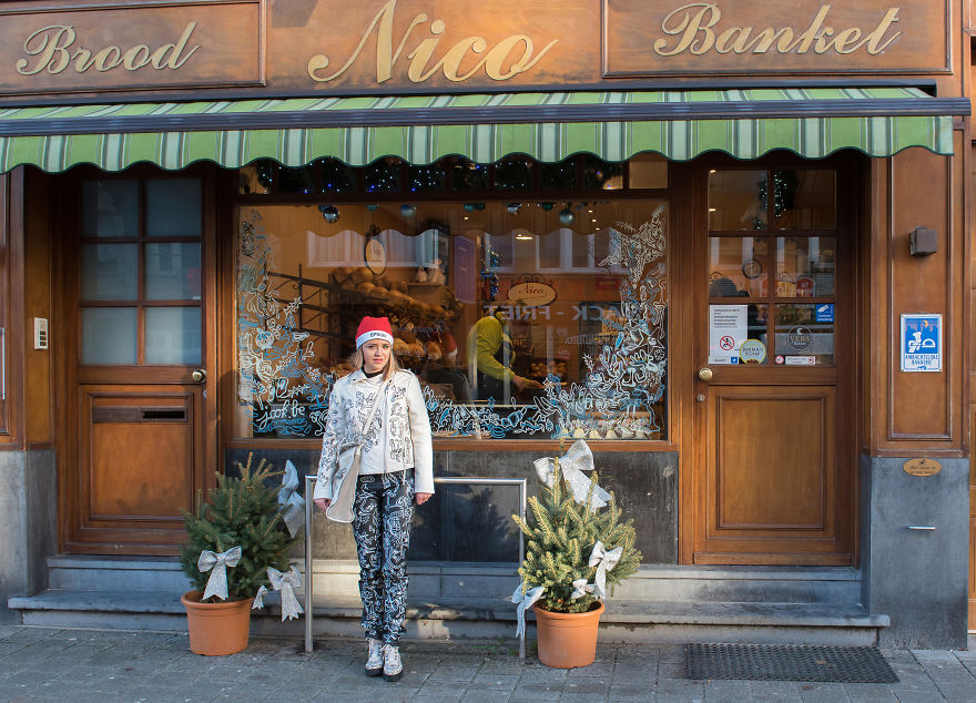 I Decorated My Hometown For Christmas With My Doodles