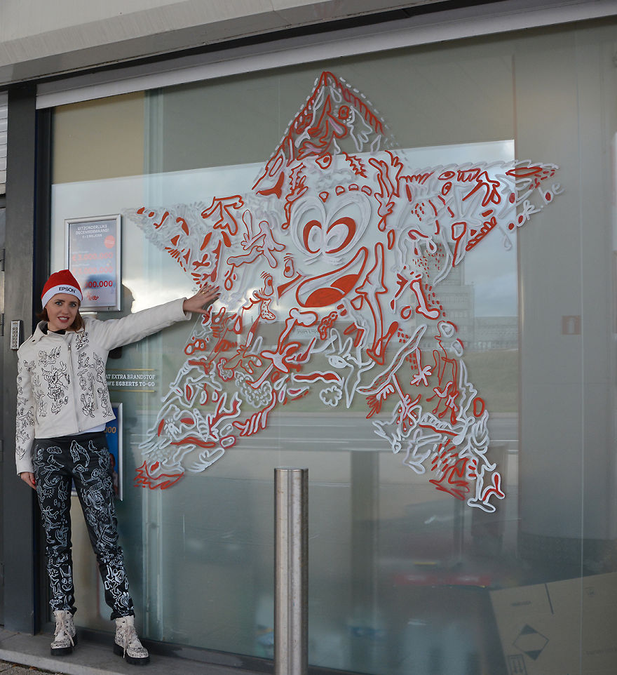 I Decorated My Hometown For Christmas With My Doodles