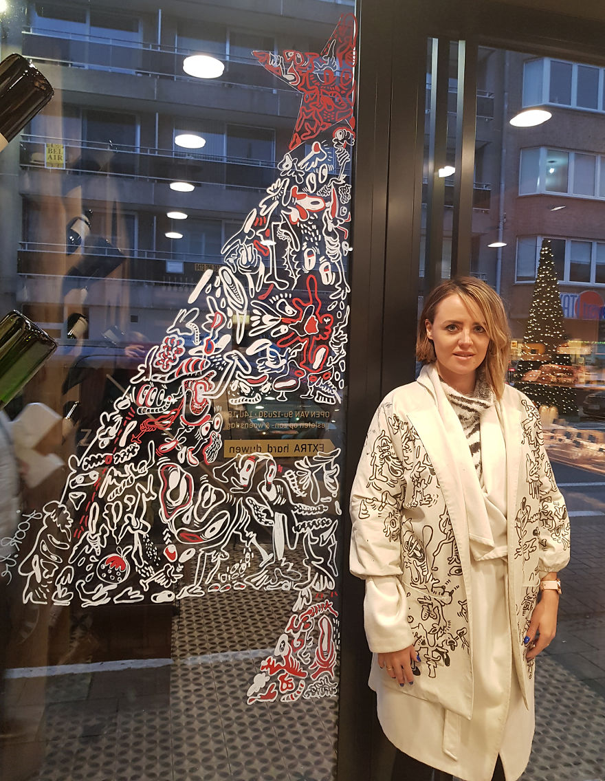 I Decorated My Hometown For Christmas With My Doodles