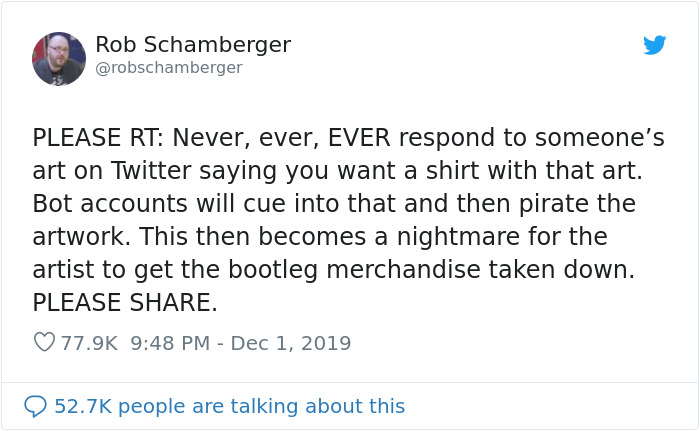 People Astounded To Learn How A Bot Is Stealing Everyone's Art On Twitter, Decide To Trick It Into Getting A Lawsuit People Astounded To Learn How A Bot Is Stealing Everyone's Art On Twitter, Decide To Trick It Into Getting A Lawsuit