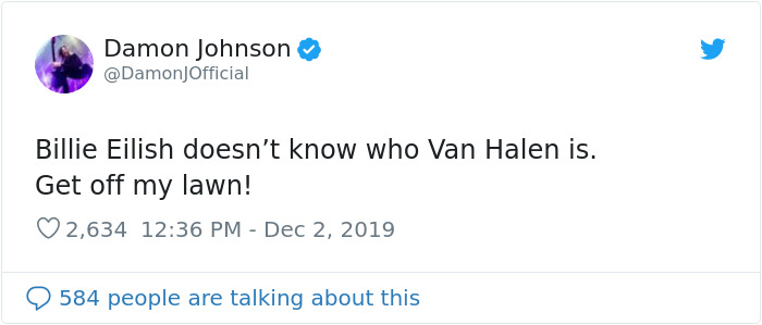 Billie Eilish Gets Backlash For Not Knowing Who Van Halen Are, Then Wolfgang Van Halen Comes To Her Defense