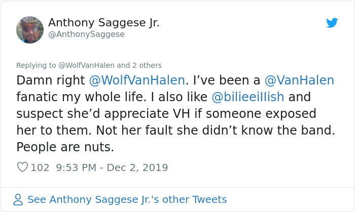 Billie Eilish Gets Backlash For Not Knowing Who Van Halen Are, Then Wolfgang Van Halen Comes To Her Defense