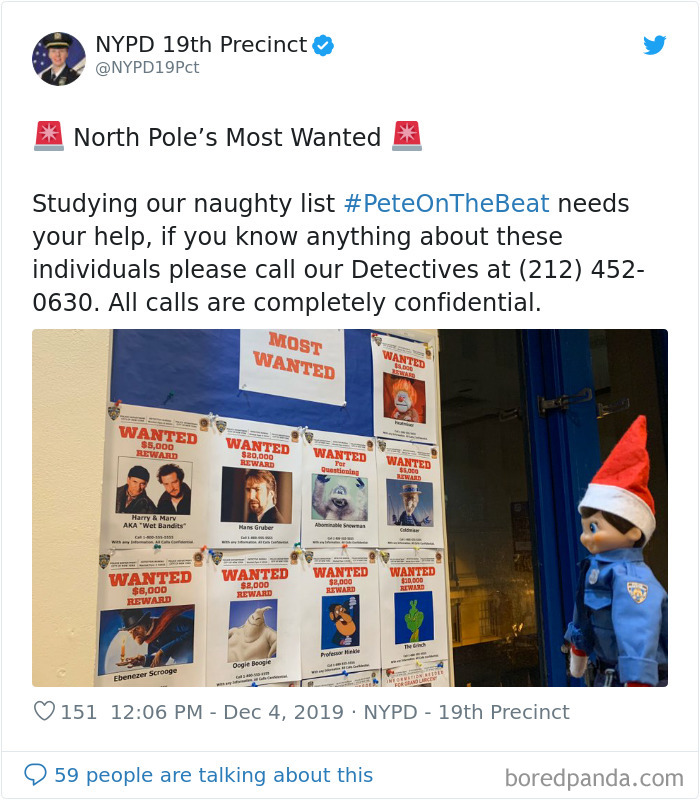 NYPD Posts The Adventures Of Their 'Law & Order'-Themed Elf On The Shelf