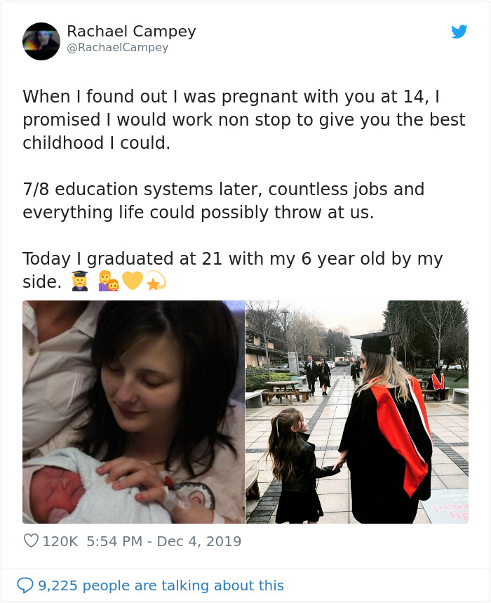 Young Mom Who Got Pregnant At 14, Promises "To Work Non Stop" For Her Child, Finishes University At 21