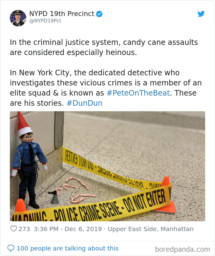 NYPD Posts The Adventures Of Their 'Law & Order'-Themed Elf On The Shelf NYPD Posts The Adventures Of Their 'Law & Order'-Themed Elf On The Shelf
