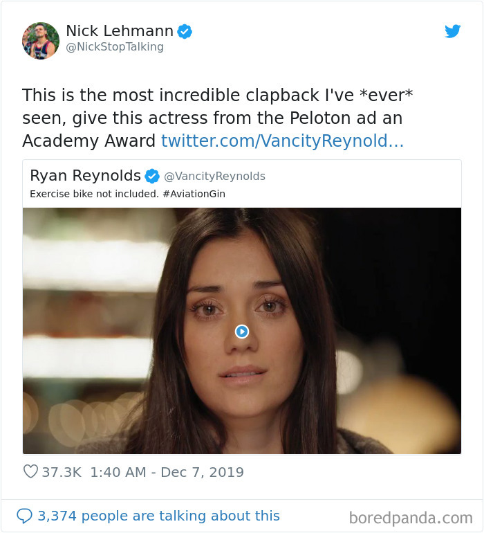 Ryan Reynolds Responds To Peloton Ad With A Hilarious ‘Sequel’ Featuring The Same Actress Ryan Reynolds Responds To Peloton Ad With A Hilarious ‘Sequel’ Featuring The Same Actress