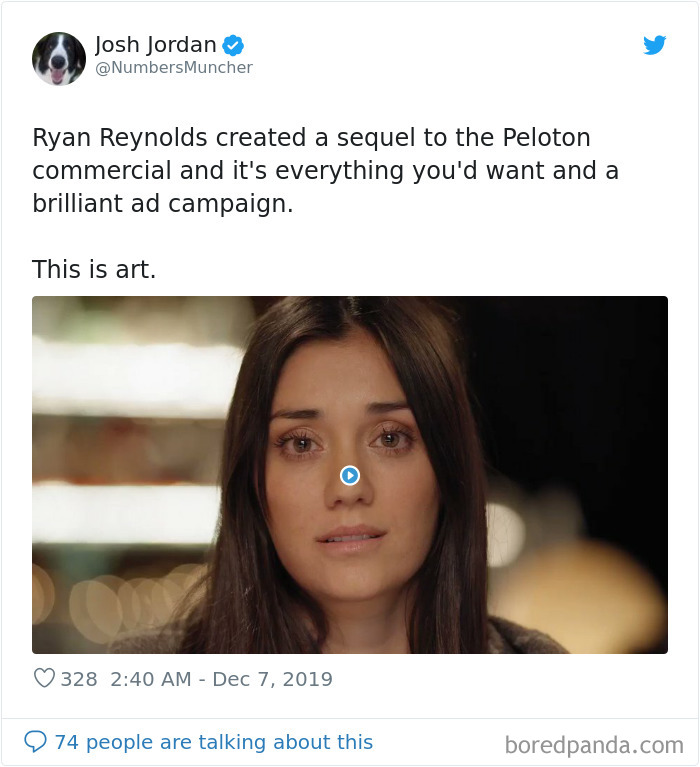 Ryan Reynolds Responds To Peloton Ad With A Hilarious ‘Sequel’ Featuring The Same Actress