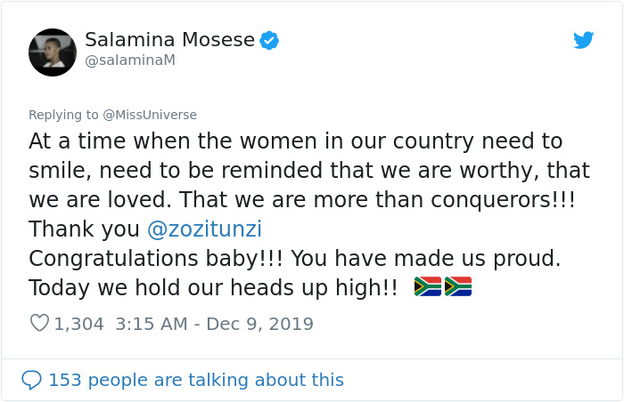 The Winner Of Miss Universe 2019 Has A Powerful Message About Women's Place In The World