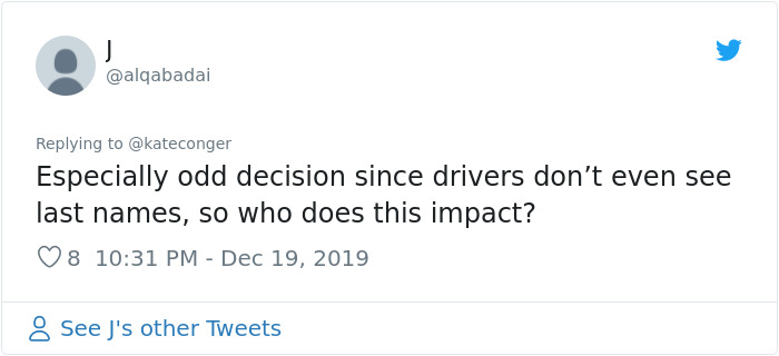 People With 'Offensive' Real Names Get Messages From Lyft Saying They Break 'Guidelines' People With 'Offensive' Real Names Get Messages From Lyft Saying They Break 'Guidelines'