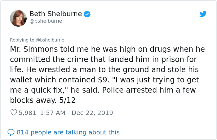 This Man Has Been In Prison For The Past 38 Years Since He Was Sentenced To Life For Stealing $9 In 1982