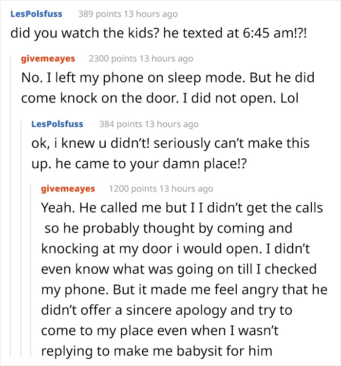 Man Doesn't Want To Pay This Babysitter, So She Shares Their Private Conversation In A Shaming Group Man Doesn't Want To Pay This Babysitter, So She Shares Their Private Conversation In A Shaming Group