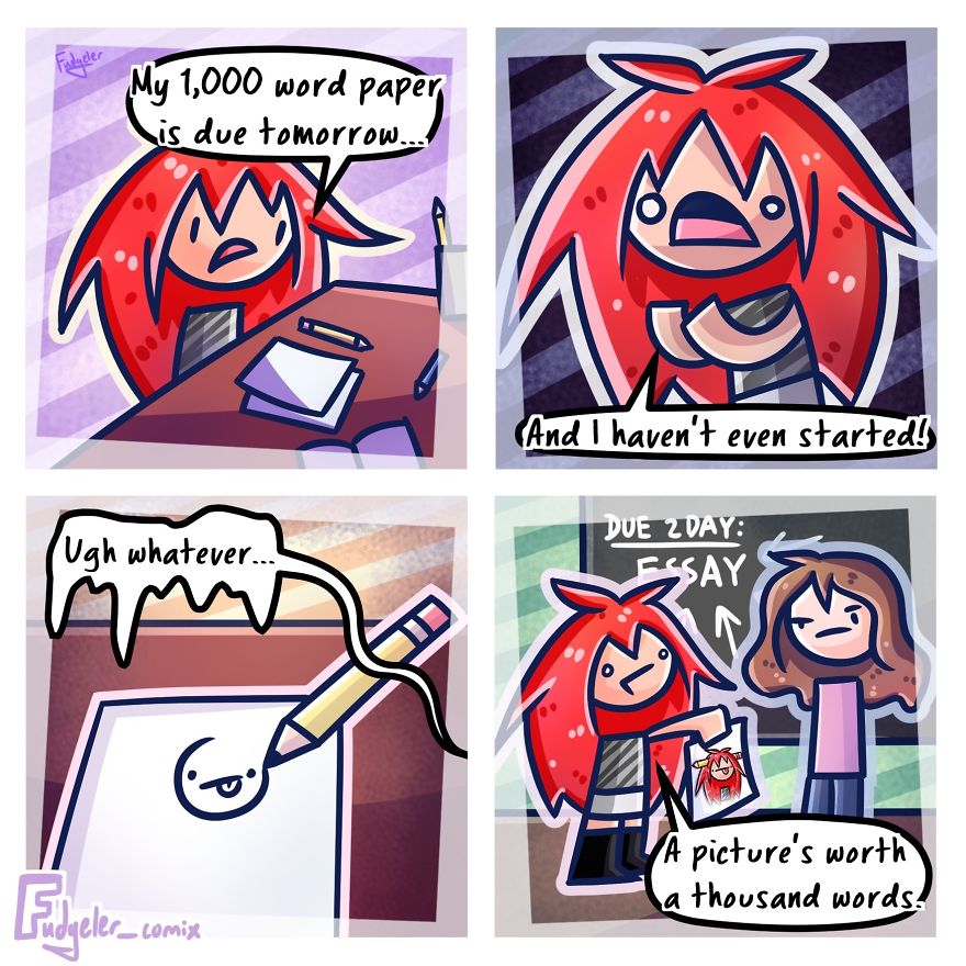 I Turn My Random Thoughts Into Comics