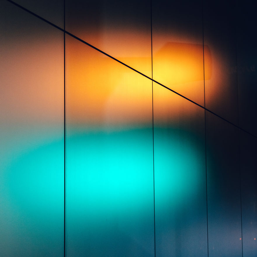 Wall Of Apple Store Hakata Tenjin In The Midnight