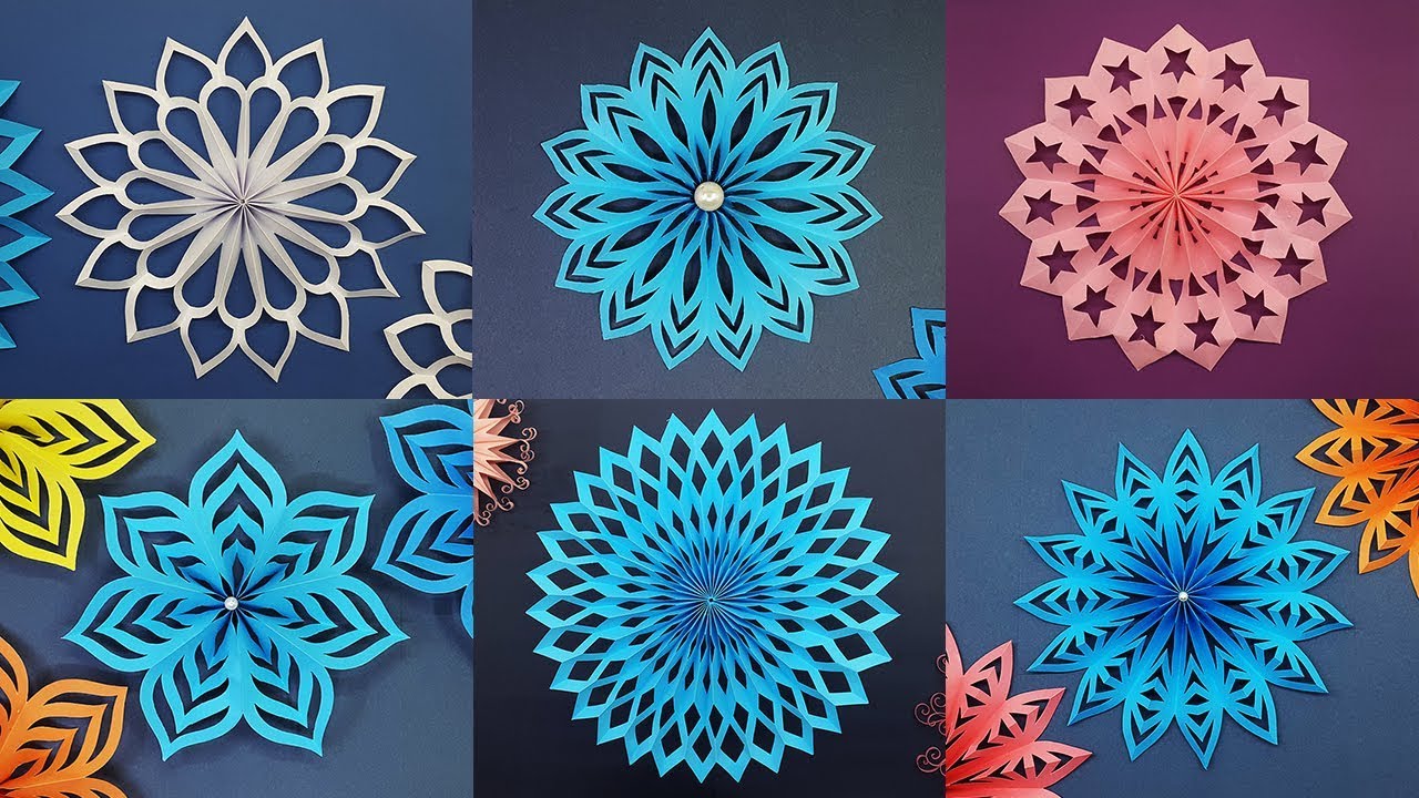 6 Snowflake Ideas For Christmas Decorations | 3D Paper Cutting Snowflakes With Free Templates