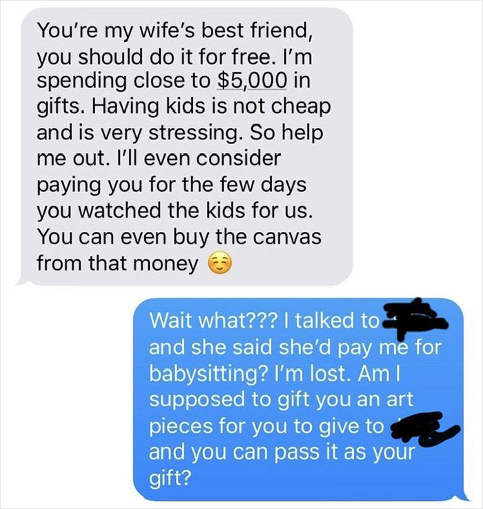 Man Doesn't Want To Pay This Babysitter, So She Shares Their Private Conversation In A Shaming Group Man Doesn't Want To Pay This Babysitter, So She Shares Their Private Conversation In A Shaming Group