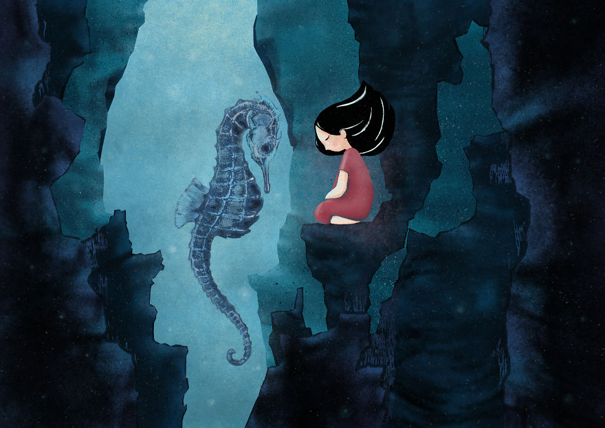 I Colored 12 Of My Old Drawings And Now They Look Like They Are From A Different World