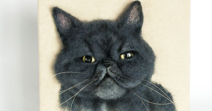 I Create Realistic Pet Portraits From Felted Wool