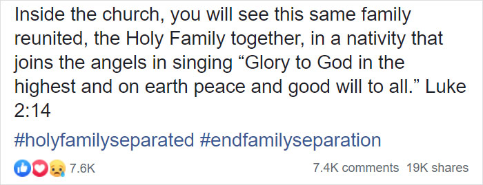 Church Sparks Heated Reactions By Putting Jesus, Mary, Joseph In Separate Cages, Separated By The Border Patrol