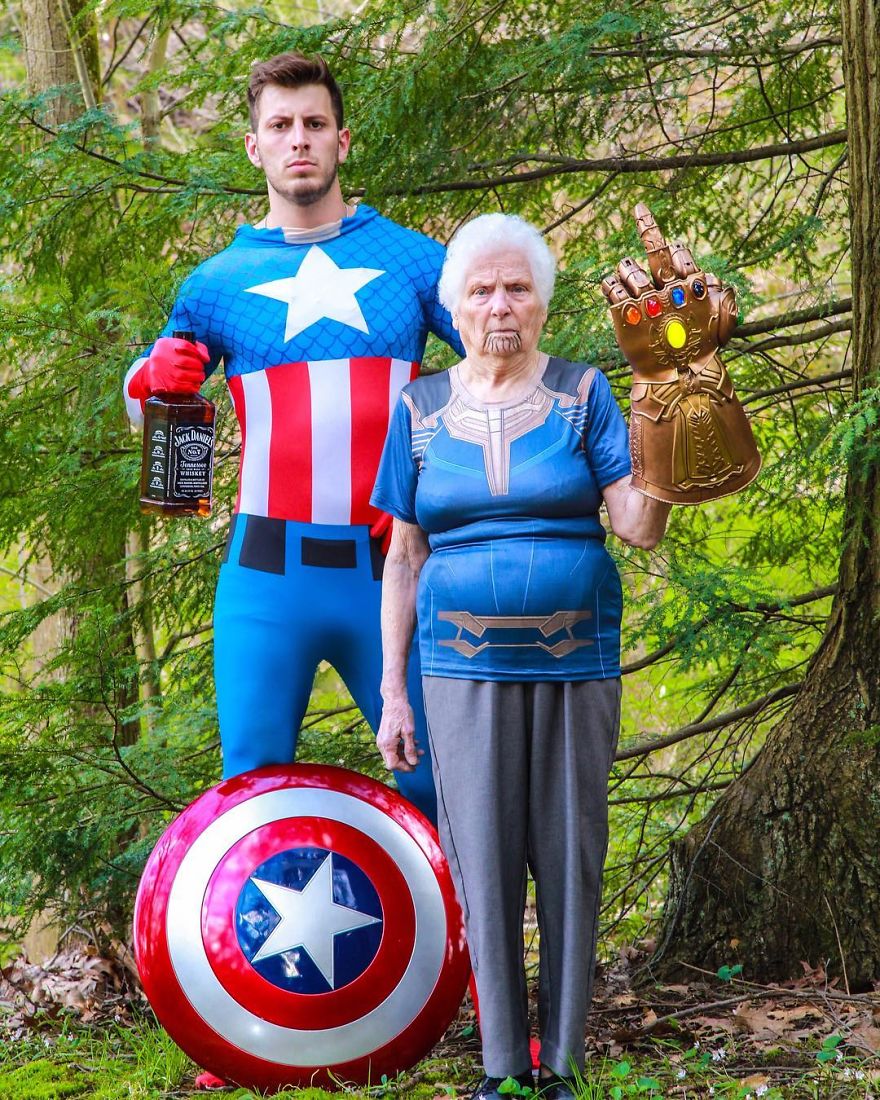 41 Pics Of A 93-Year-Old Grandma & Her Grandson Rocking The Funniest Co...