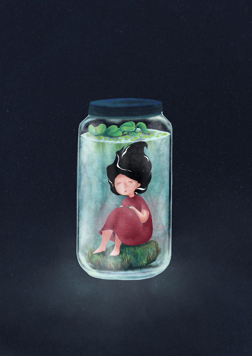 I Colored 12 Of My Old Drawings And Now They Look Like They Are From A Different World