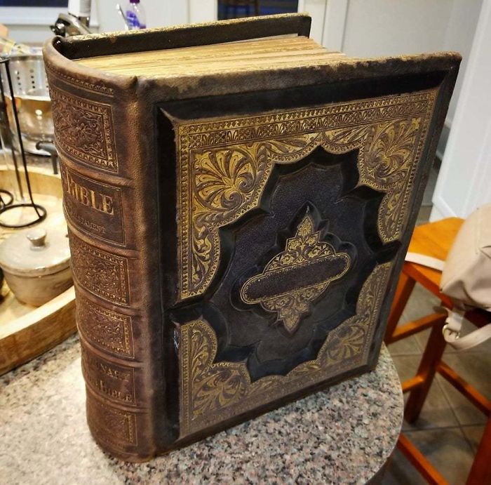 Found A Bible From 1882 Today At Work. I Clean Out Abandoned Storage Units