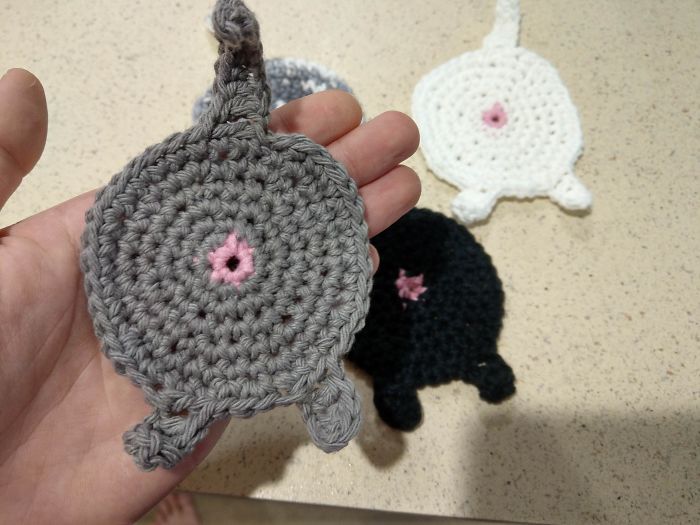Received Cat Butthole Drink Coasters For Christmas