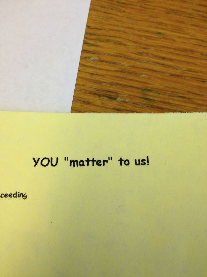 My Husband Was Given This Notepad At His New Job. Most Discouraging Use Of Quotation Marks