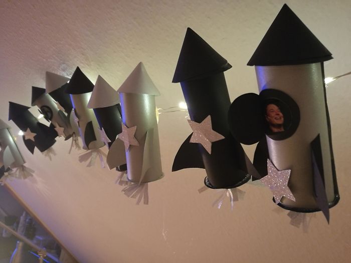 My Girlfriend Made This Christmas Decoration For Me (Yup This Is Elon)