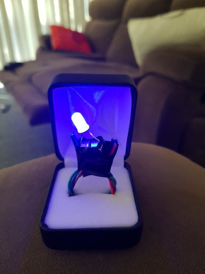 My Fiancé Proposed To Me But He Didn't Have A Ring Yet So He Improvised
