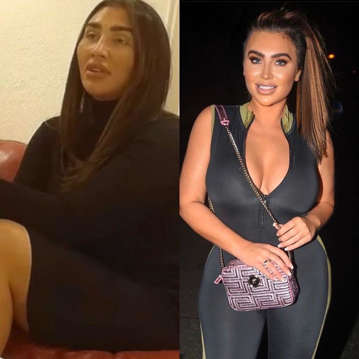 The Left Photo Is Taken From A Video Featured In A British Newspaper Report Of Her Admitting To Never Having Tried Skinnycoffee, Even Though She Advertises It On Her Instagram Page As The Key To Her Two-Stone Weight Loss.