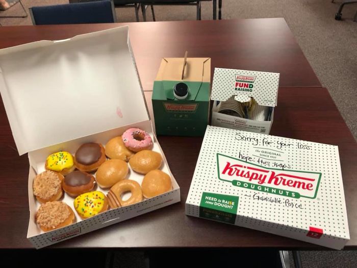 Police Officers Investigate A Krispy Kreme Truck That Spilled Donuts All Over The Road, Crack People Up With Their Hilarious Report